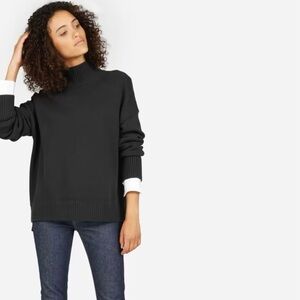 Everlane The Cotton Turtleneck in washed black